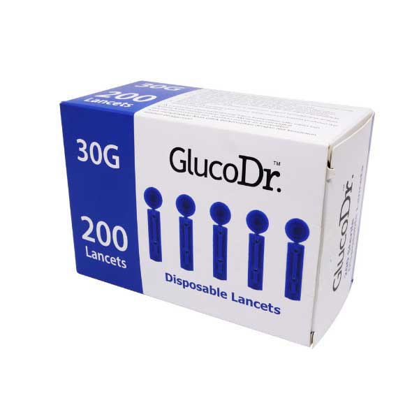 GlucoDr Lancet 30G jarum untuk mengambil sampel darah