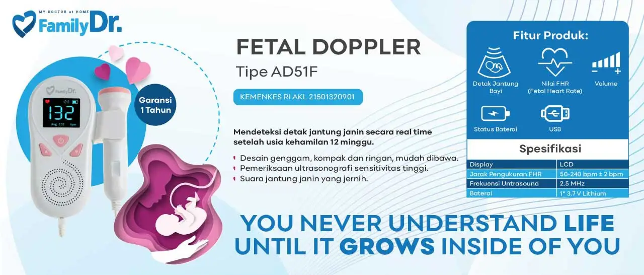 familyDr fetal doppler alat deteksi detak jantung janin